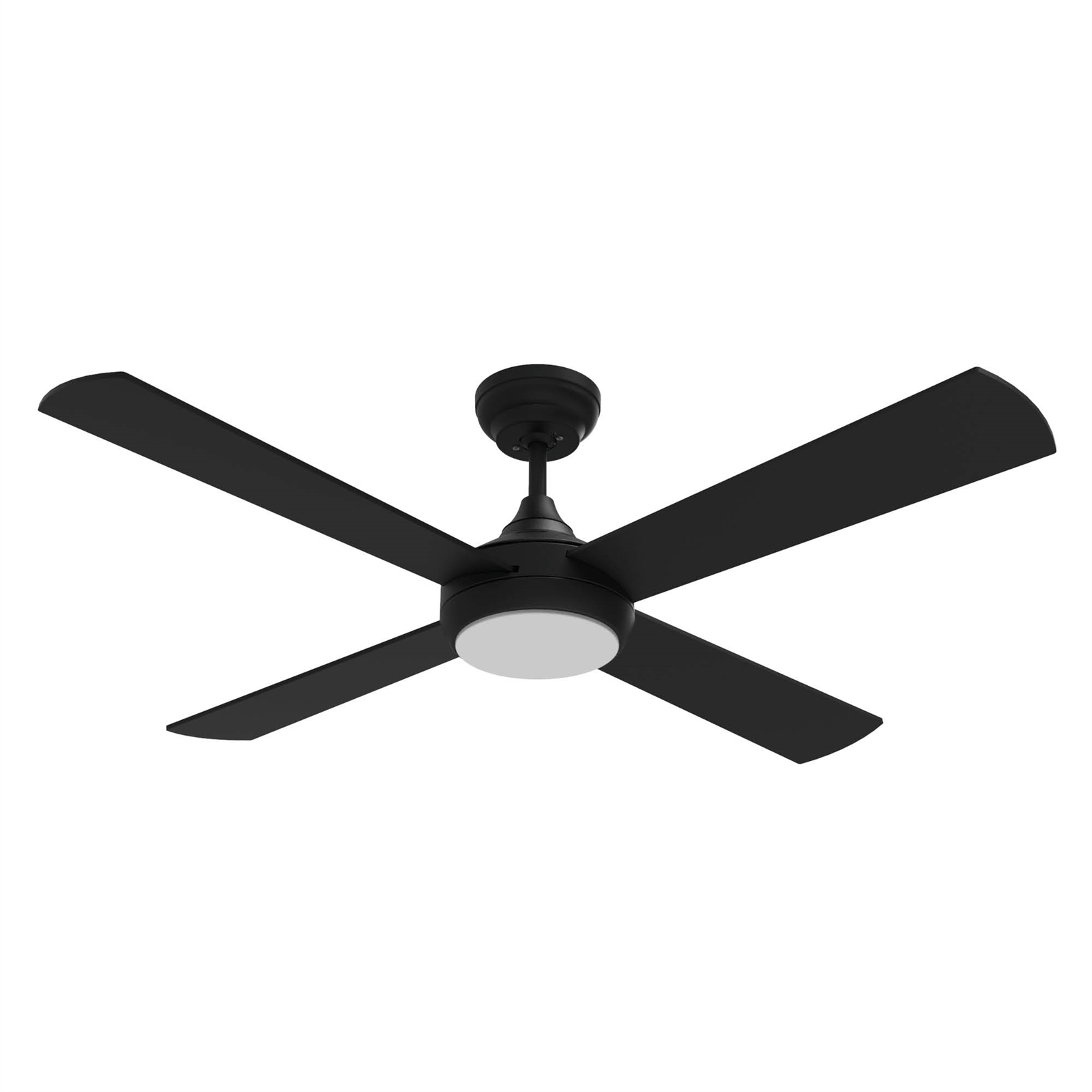 Arlec 130cm Black 4 Blade Boston II DC Ceiling Fan With CCT Light And