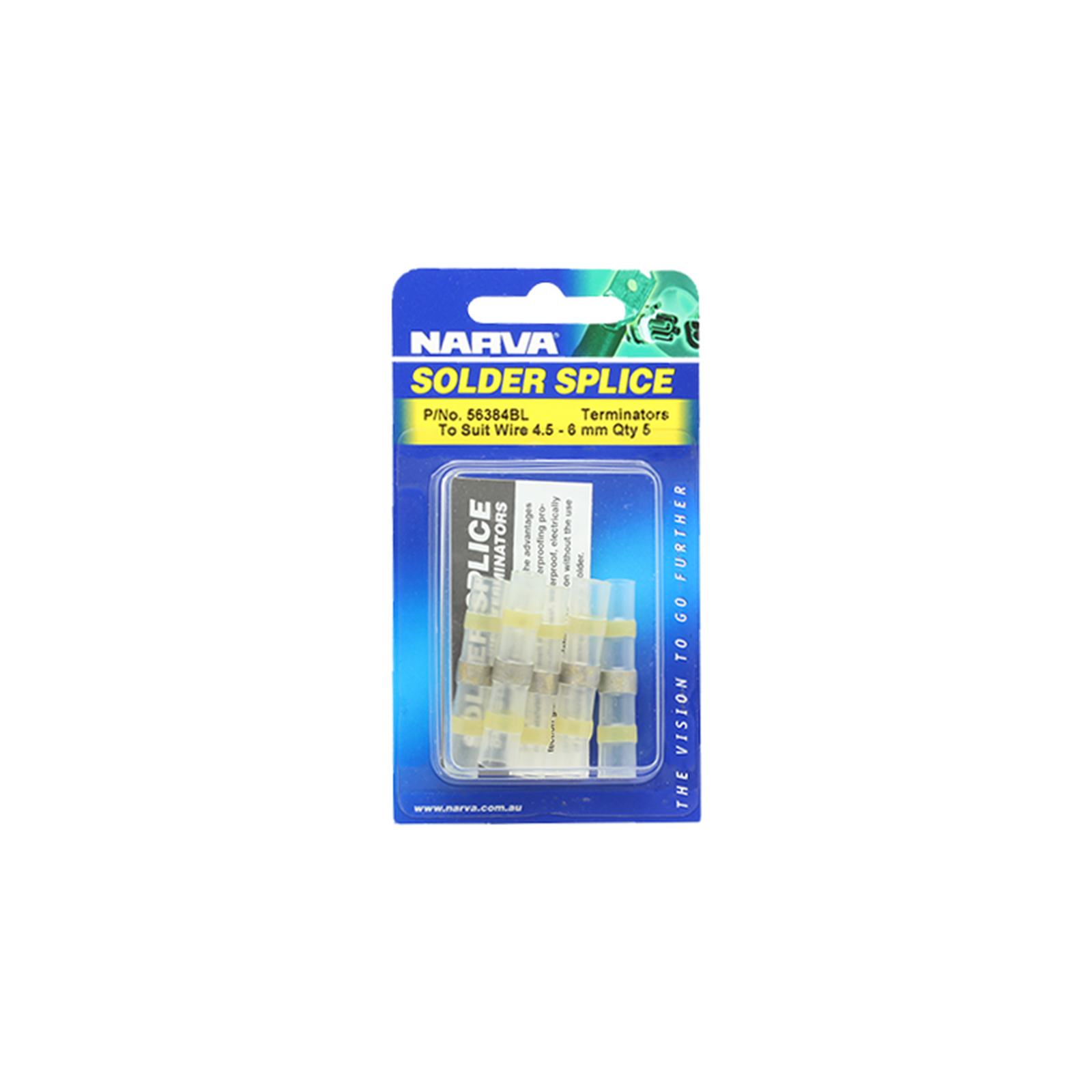 Narva 4.56.0mm Electrical Terminal Solder Splice 5 Pack Bunnings