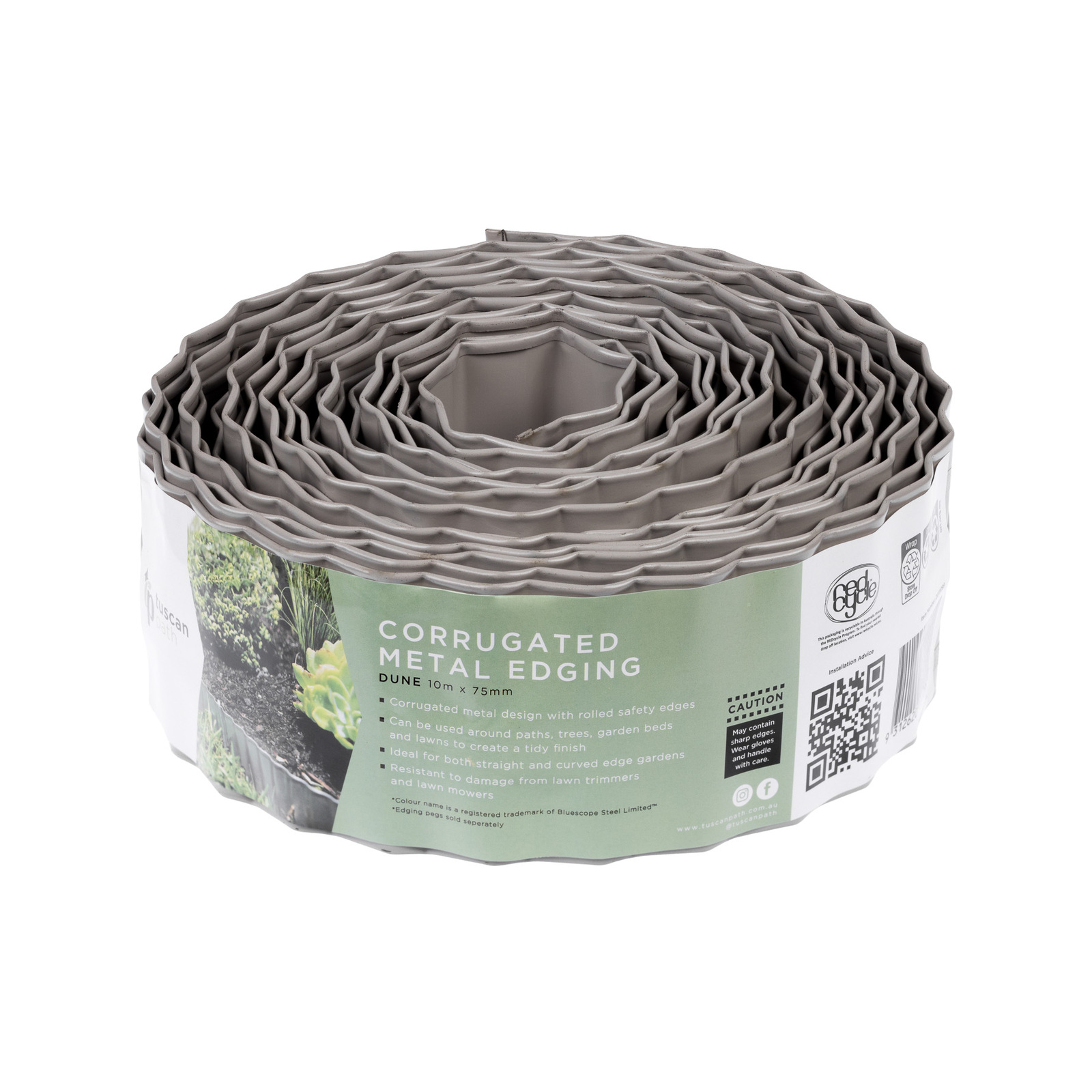 Tuscan Path 75mm x 10m Dune Garden Edging Bunnings Australia