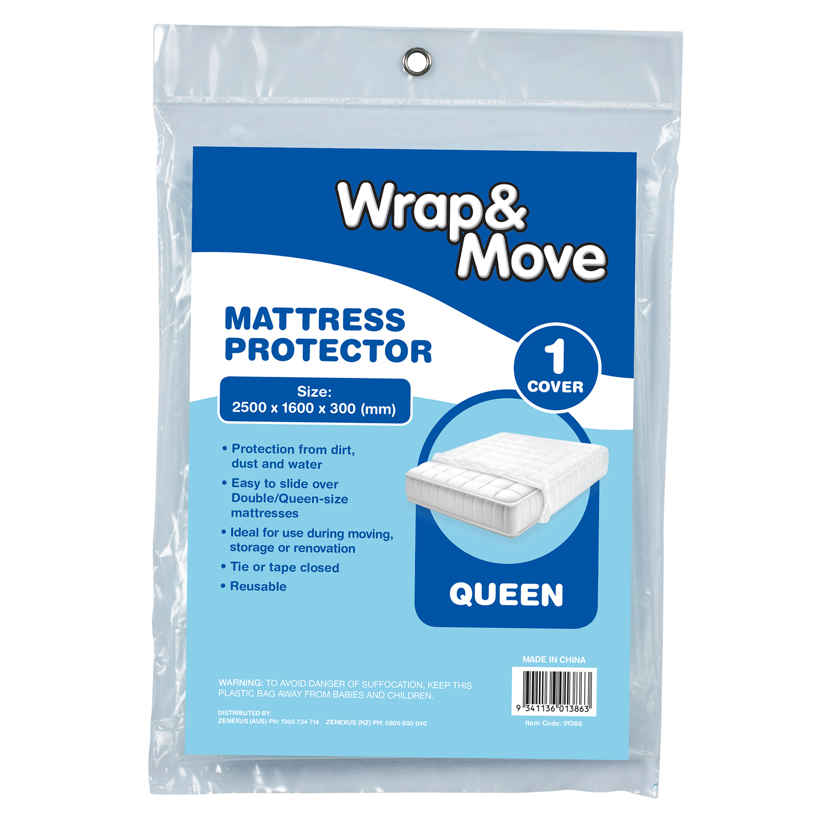 Wrap & Move Double/Queen Mattress Protector Cover Bunnings Australia