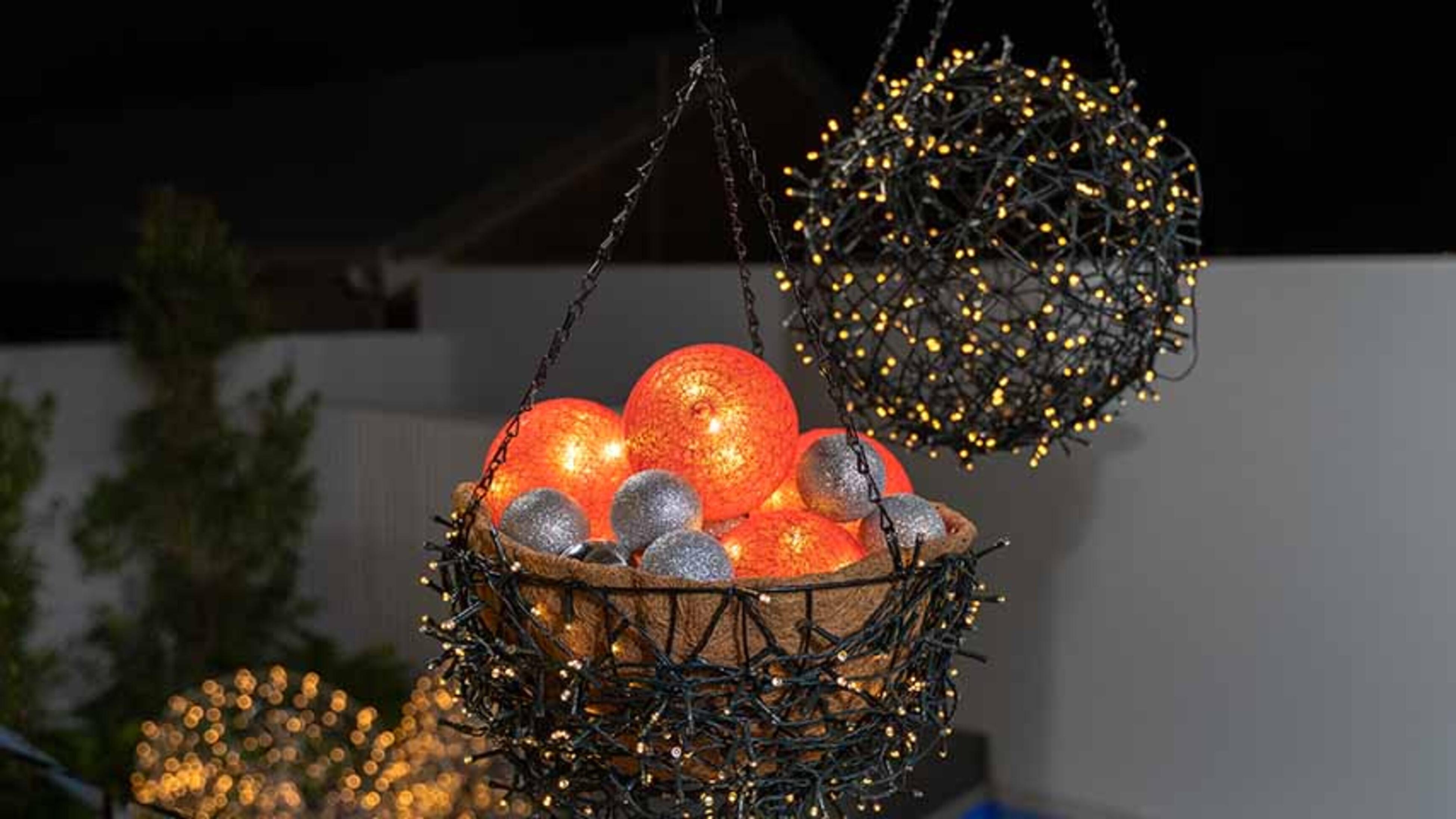 Diy christmas store ball lights