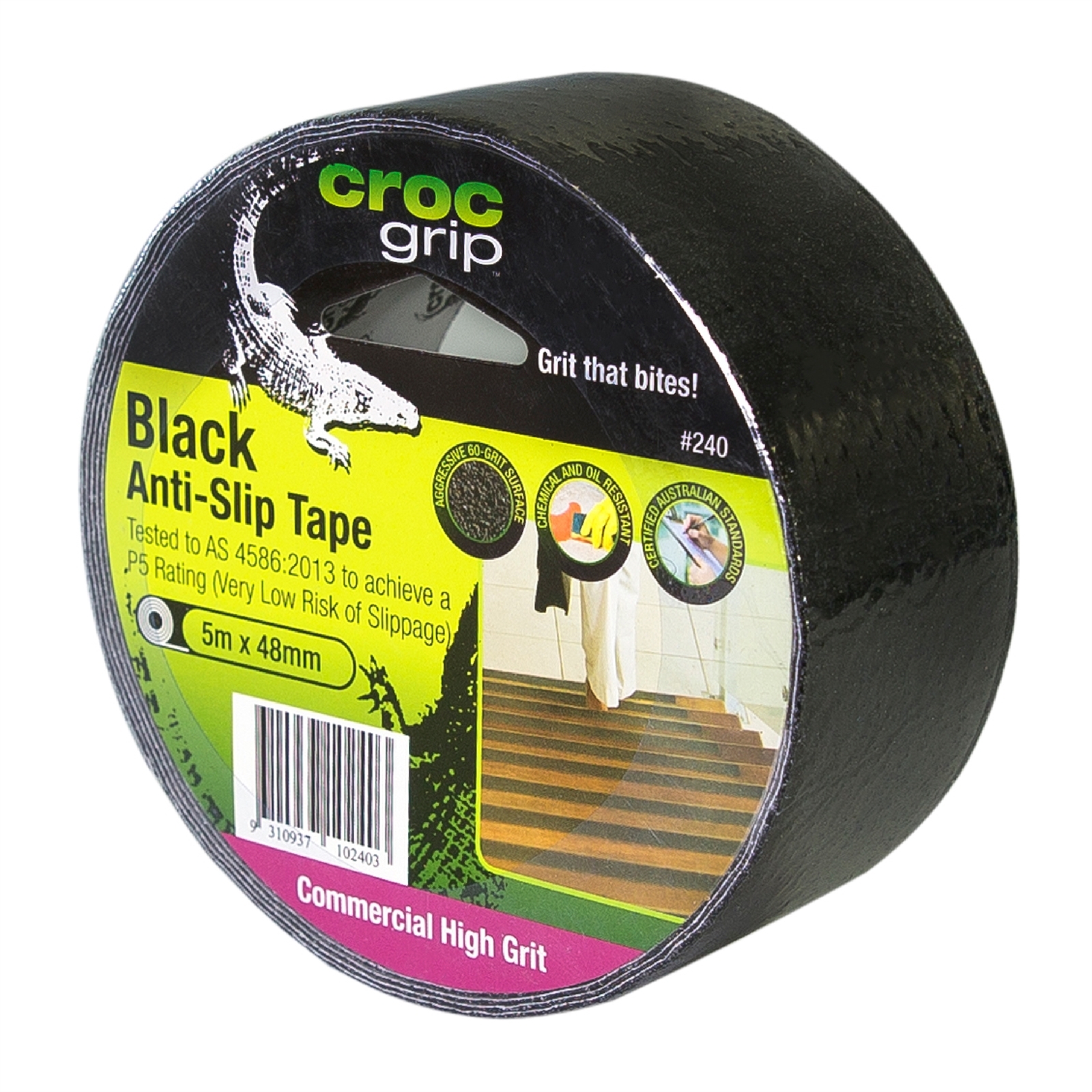 Croc Grip 5m x 48mm Black AntiSlip Tape Bunnings Australia