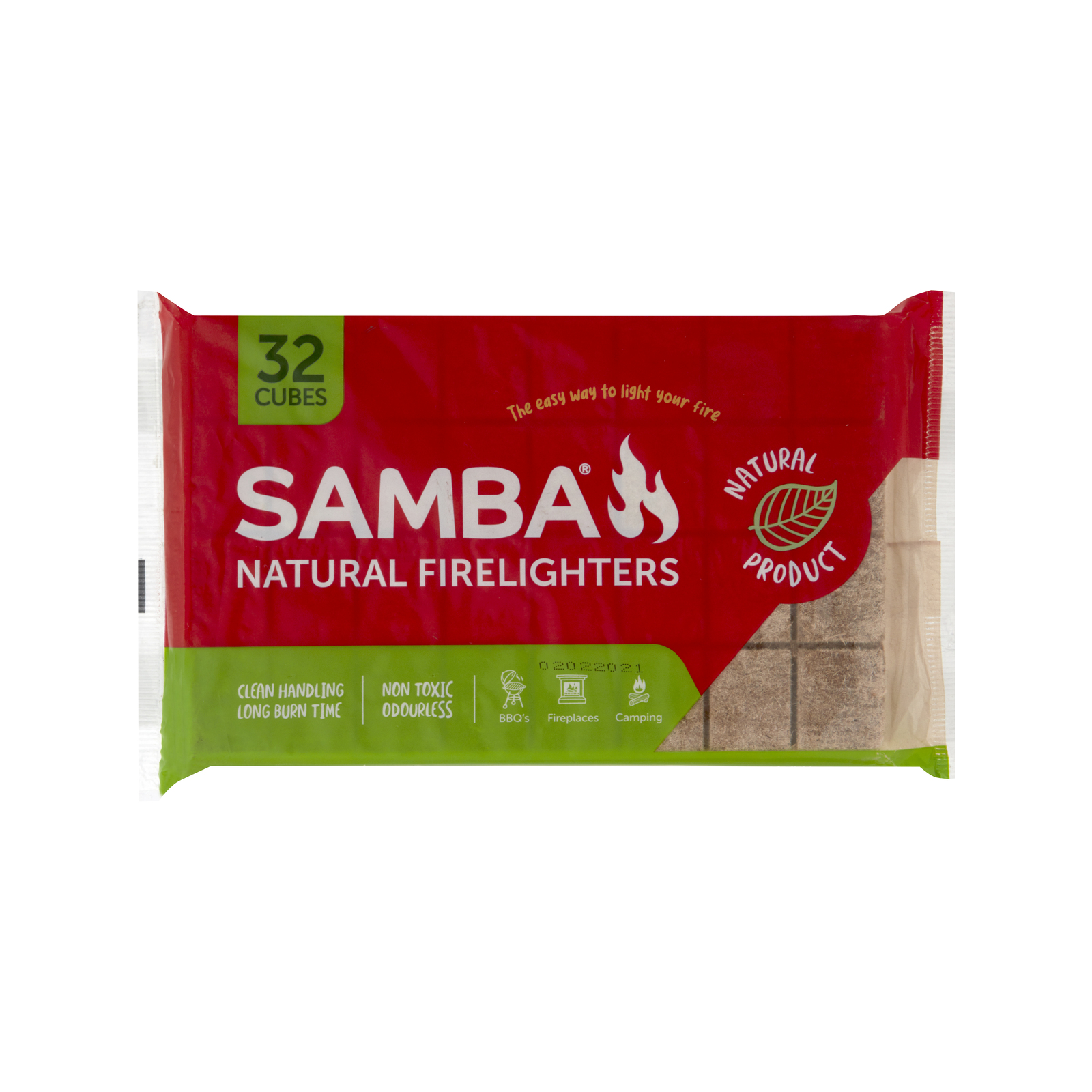 Samba Natural Firelighters - 32 Pack - Bunnings Australia