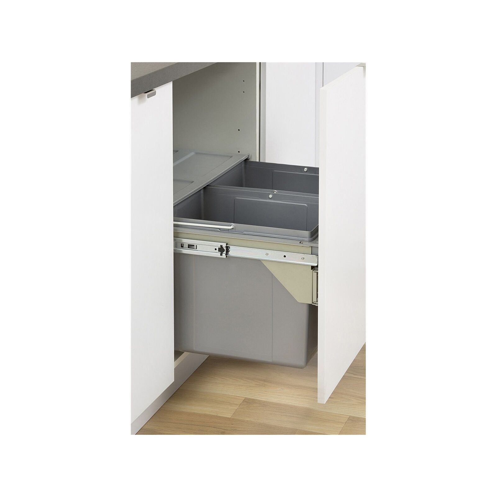 Kaboodle 2 x 27L Side Mount Pullout Bin Bunnings Australia
