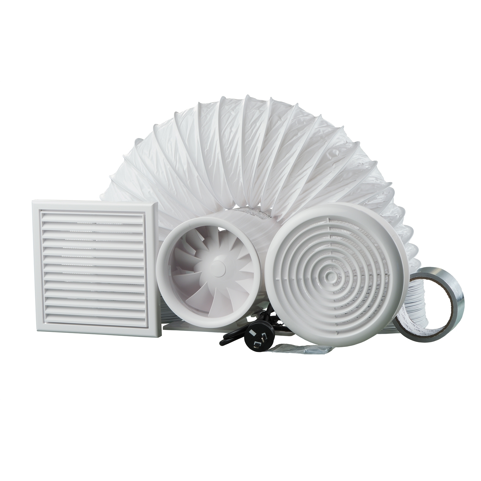 Blauberg 150mm DUCTO Ultra Quiet Inline Exhaust Fan Kit - Bunnings Australia