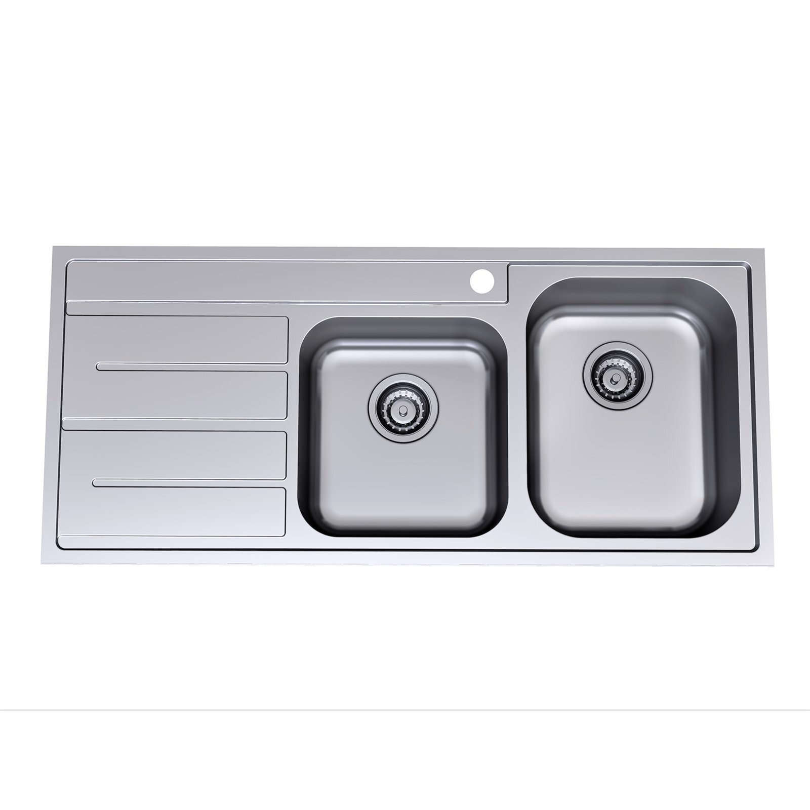 Clark Mantra 1.75 Right Hand Bowl Stainless Steel Sink 1TH With Board