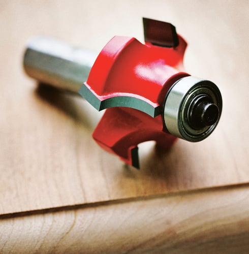 Close-up of cutting tool tip