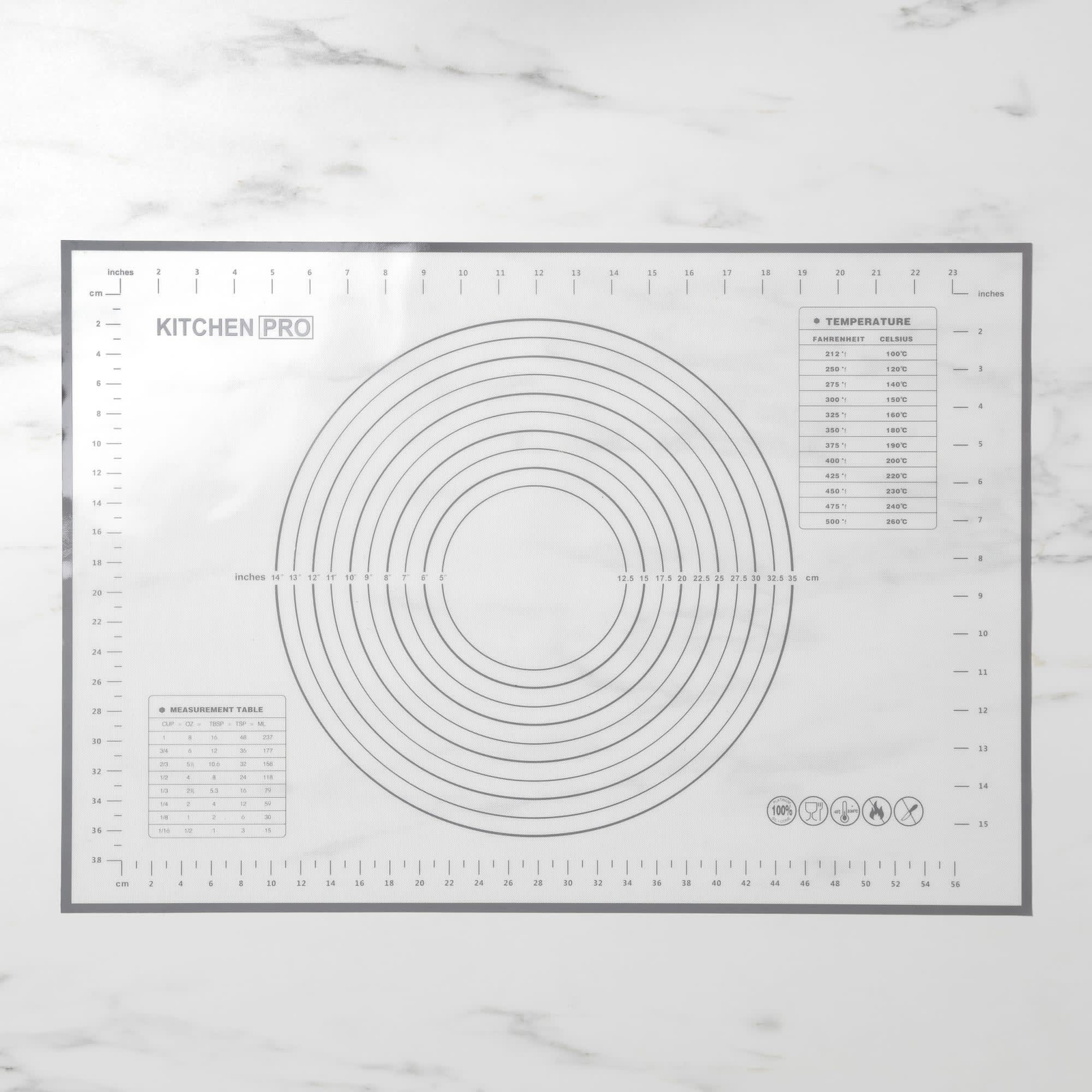 Kitchen Pro Bakewell Silicone Pastry Mat 65x45cm Bunnings Australia