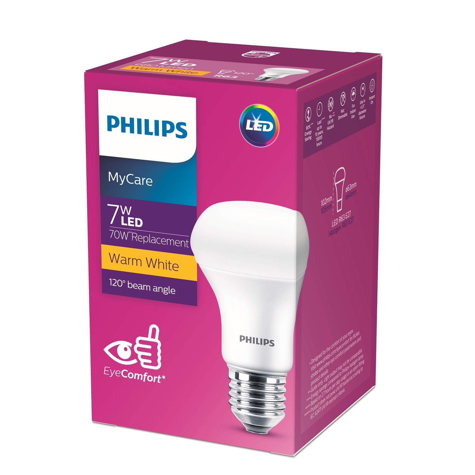 Philips LED Reflector R63 7w Warm White Globe - Bunnings New Zealand