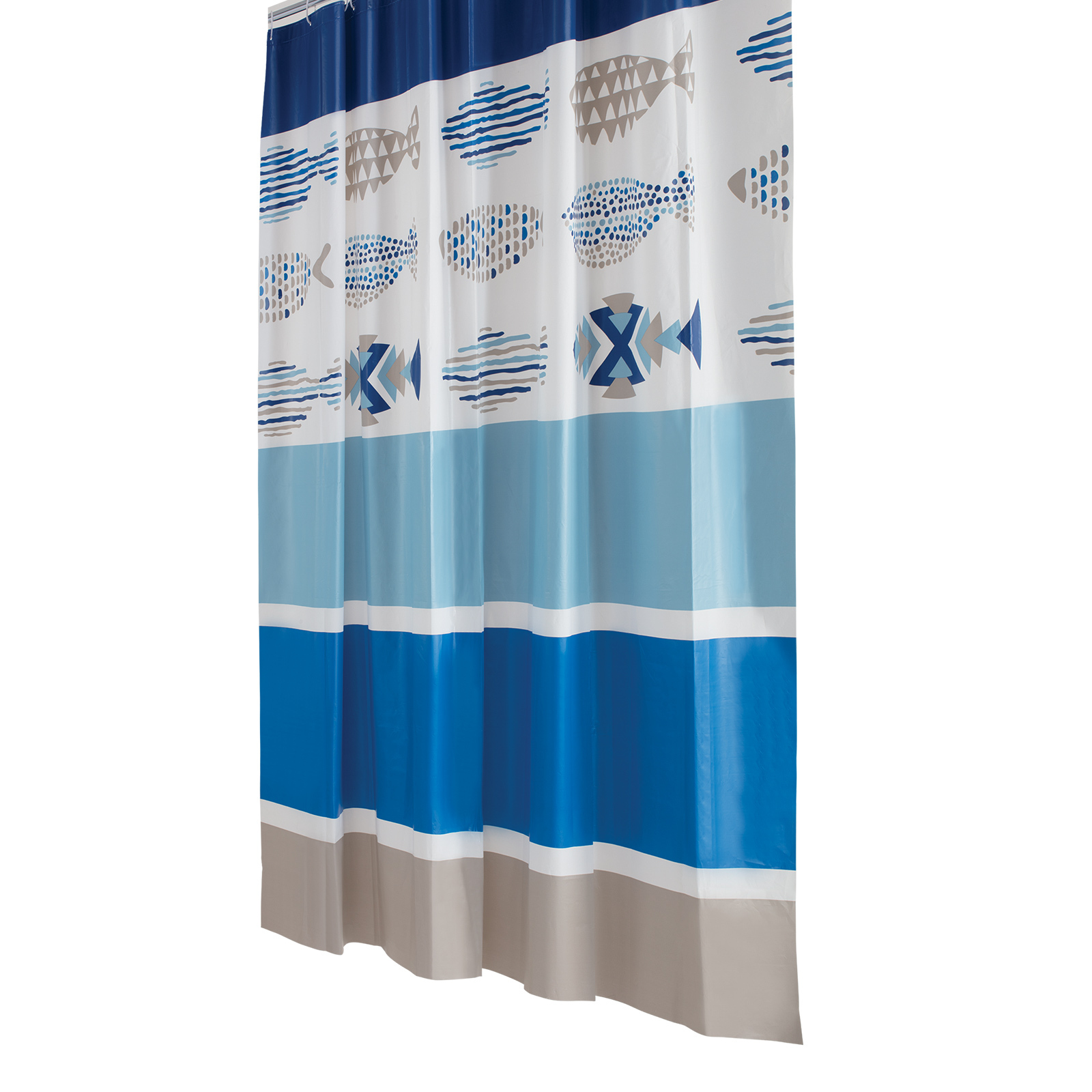 Barelli 180 x 180cm Aquatic Aztec Peva Shower Curtain - Bunnings Australia