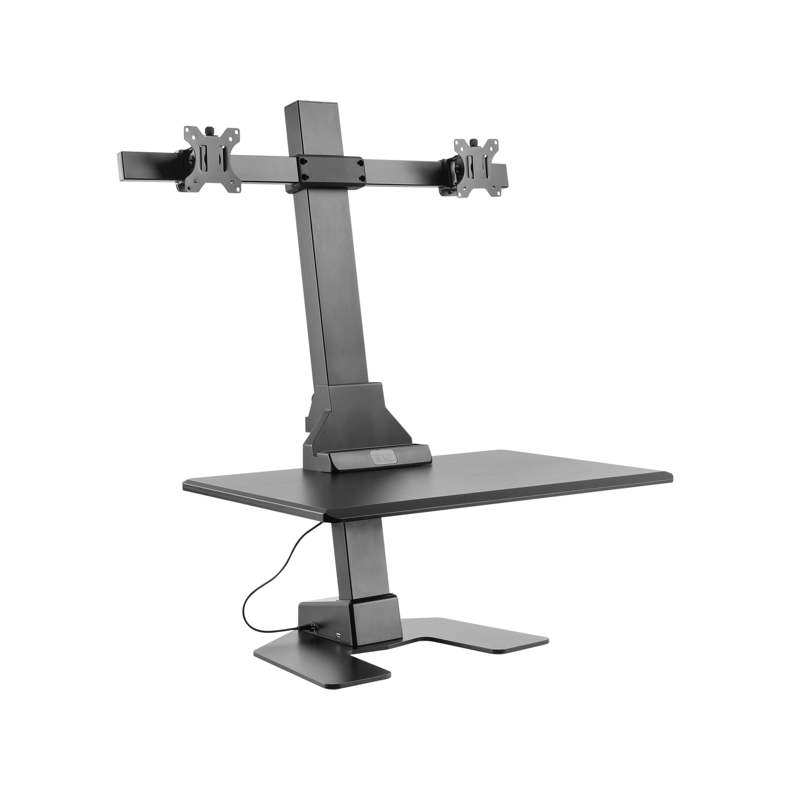 Ergovida EDT10T02 Black Dual Monitor Electric Workstation Bunnings