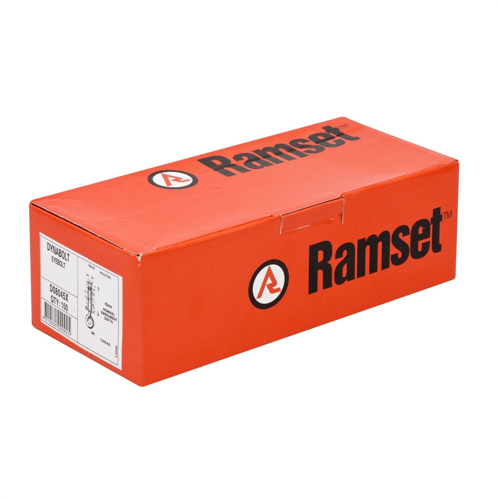 Ramset 8 x 45mm DynaBolt Plus Eye Bolt - 100 Pack