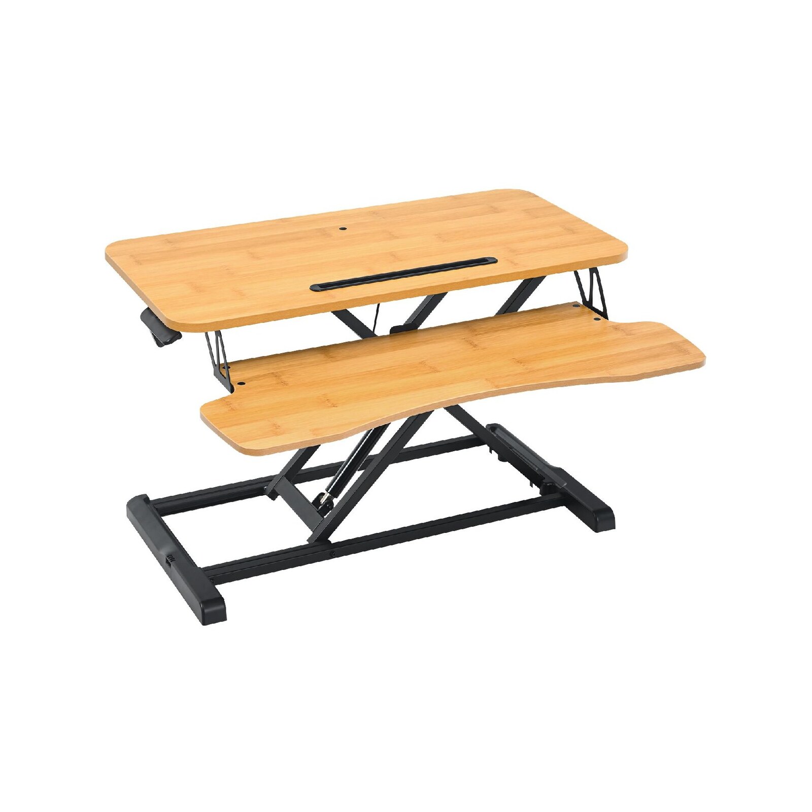 Costway Height Adjustable Sit-Standing Desk, Natural - Bunnings Australia