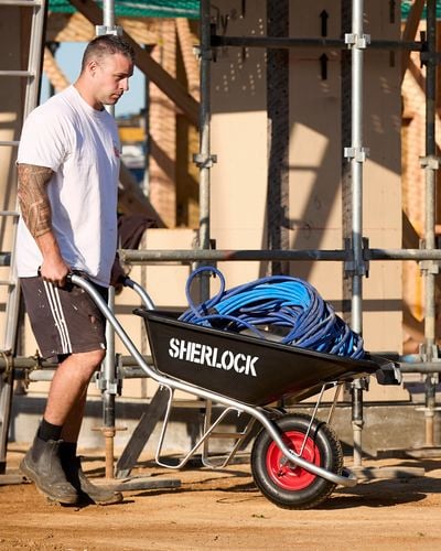 tradesperson using a cart