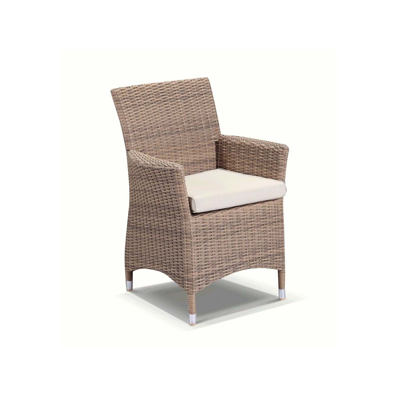 Sahara 10 Seat Outdoor Teak And Wicker Dining Setting In Half Round