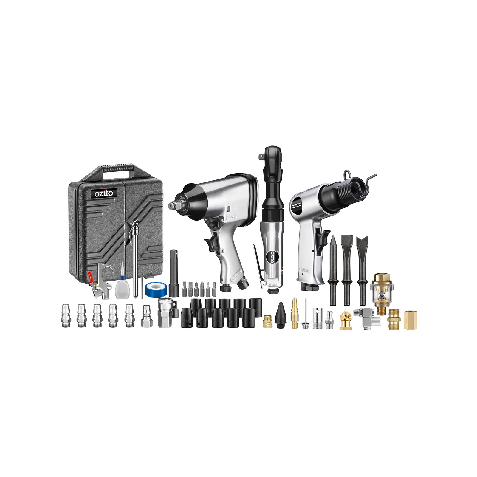 Ozito 50 Piece Air Tool Kit with Kitbox Bunnings Australia