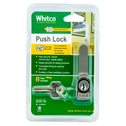 Whitco Sliding Window Push Lock Mahogany Bunnings Australia
