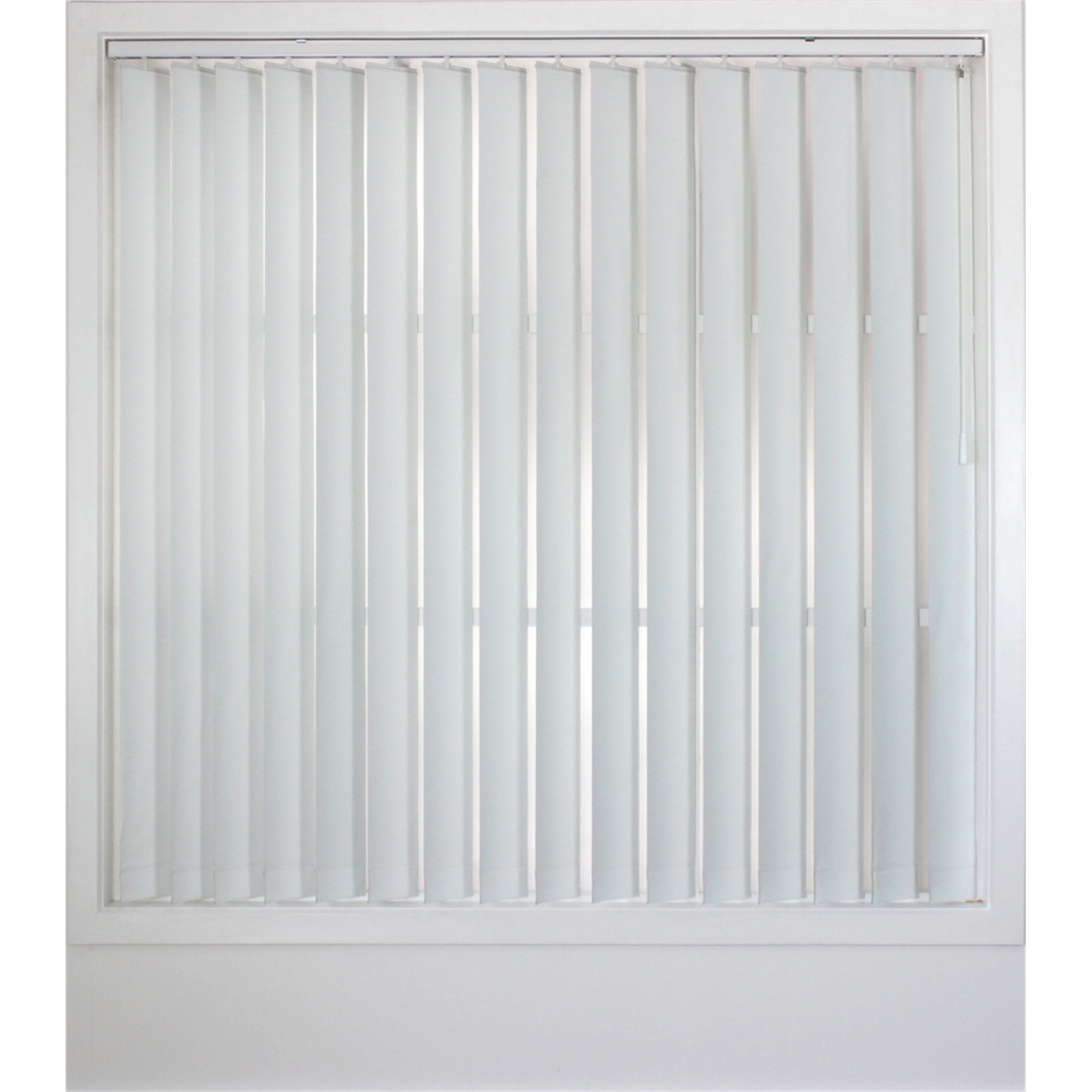 Windoware White Poly Vertical Delta Blind 1800mm x 2100mm Bunnings