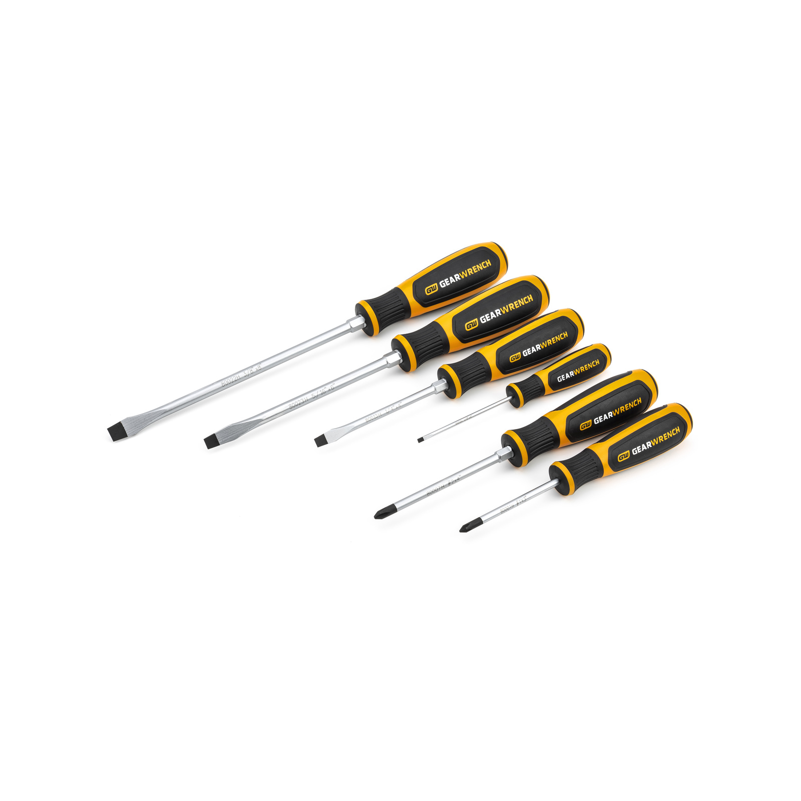 GEARWRENCH 6 Piece Phillips®/Slotted Dual Material Screwdriver Set ...