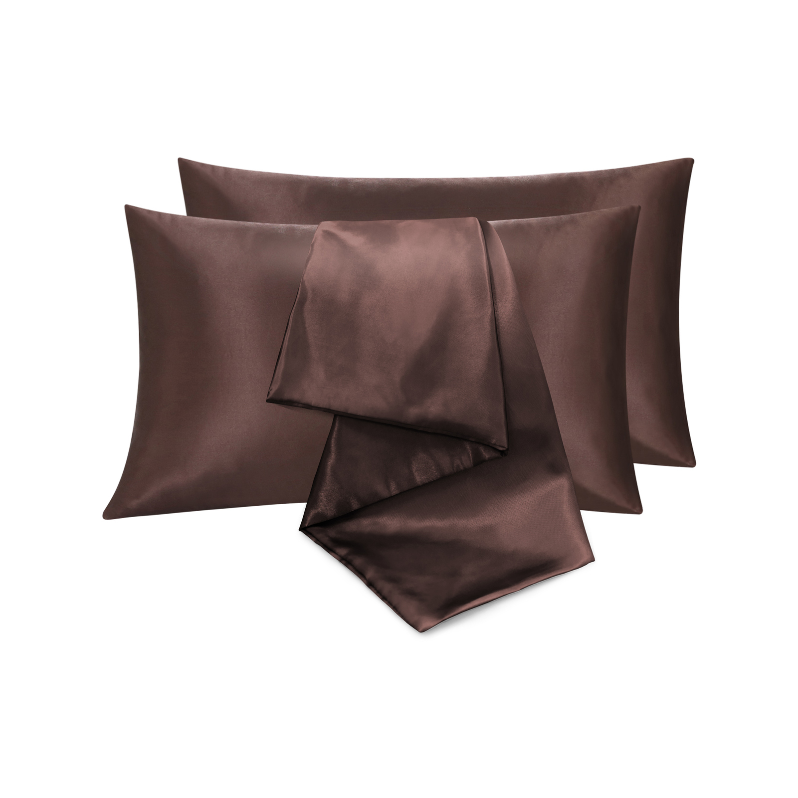 LINENOVA Satin Pillow Case Queen Size Pair Chocolate Bunnings Australia