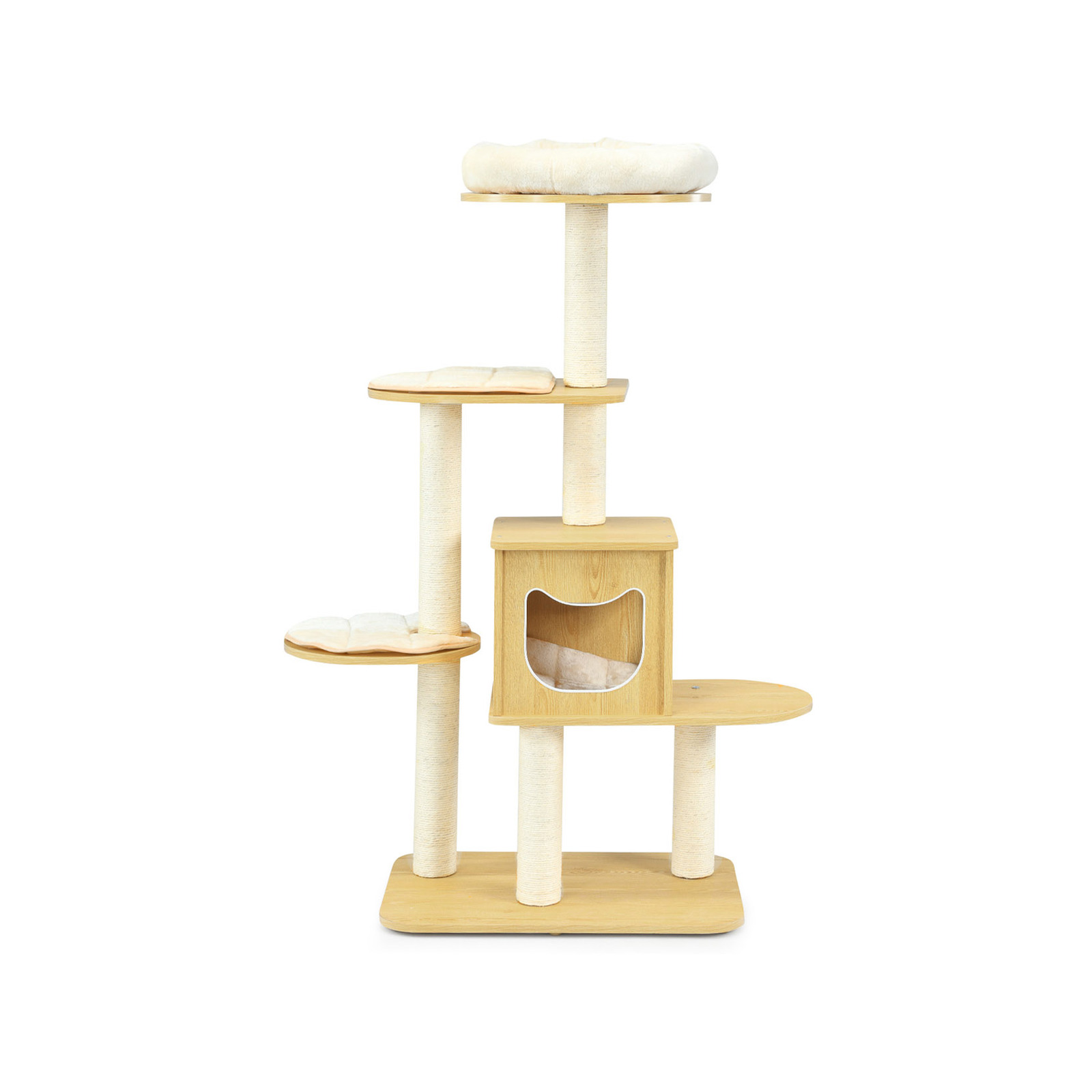 Costway 135cm Cat Tree Kitten Scratching Post Condo Tower Bunnings