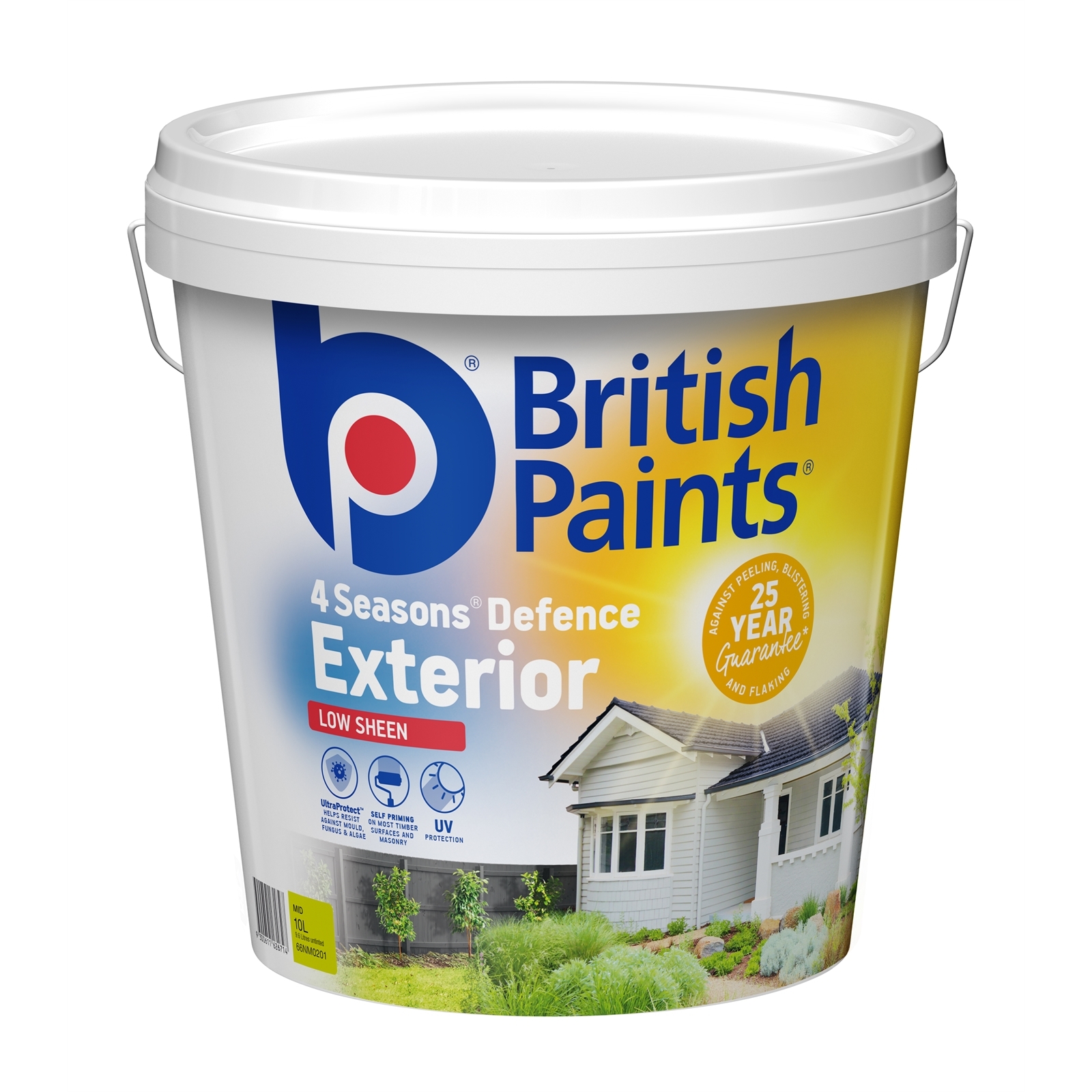 British Paints 10L Mid Base Low Sheen 4 Seasons Exterior Paint Bunnings New Zealand