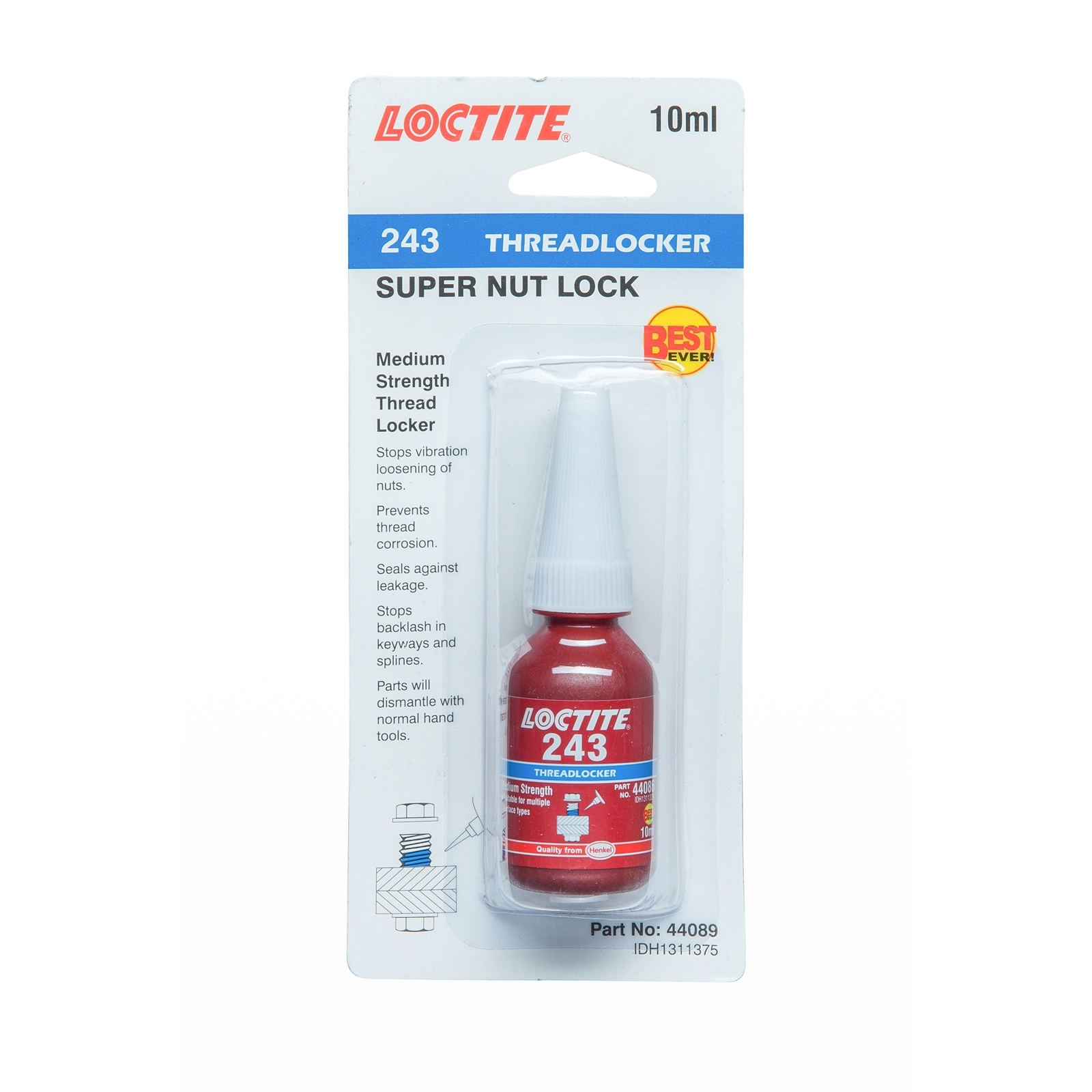 Loctite 243 10ml Adhesive Threadlocker Bunnings Australia