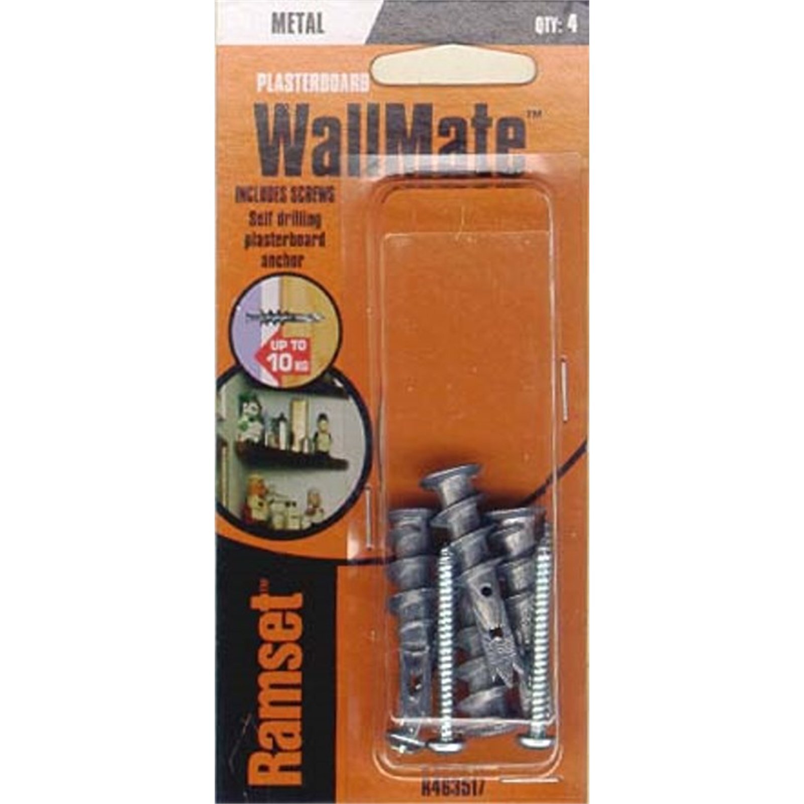 Ramset Metal WallMate with Screws ZP 4pk Bunnings New Zealand