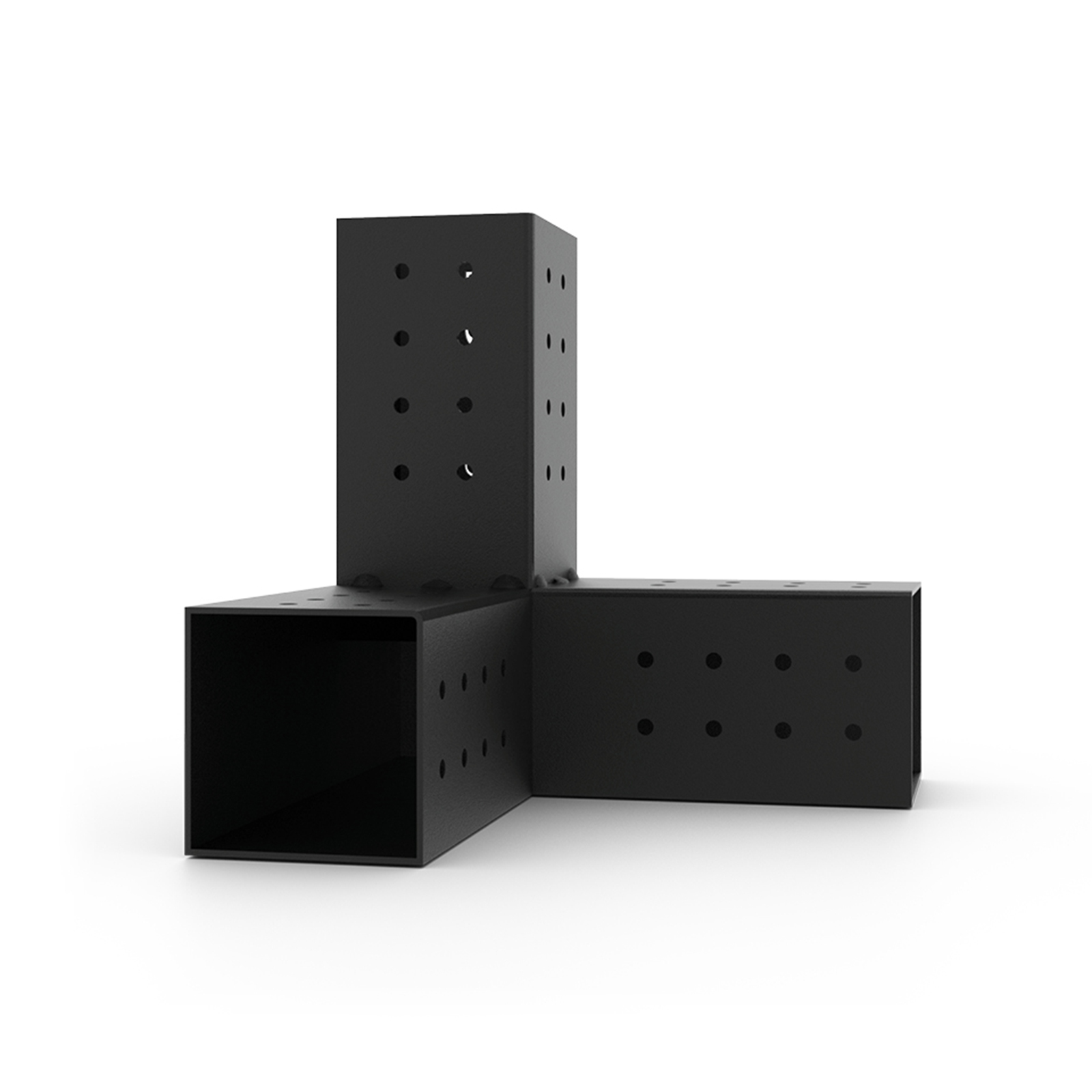 Toja Grid TRIO Black 3 Arm Pergola Corner Bracket For 90 x 90 Posts 2