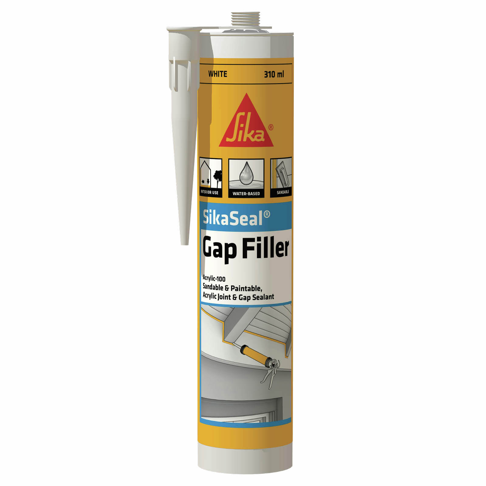Sika 310ml White SikaSeal Acrylic 100 Gap Filler Bunnings Australia