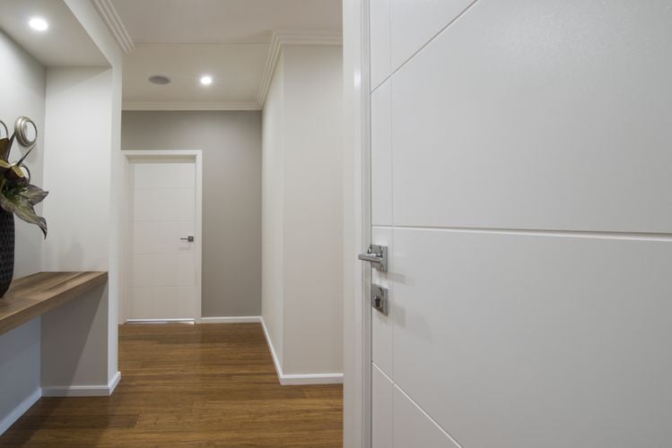 Entry into home with open door