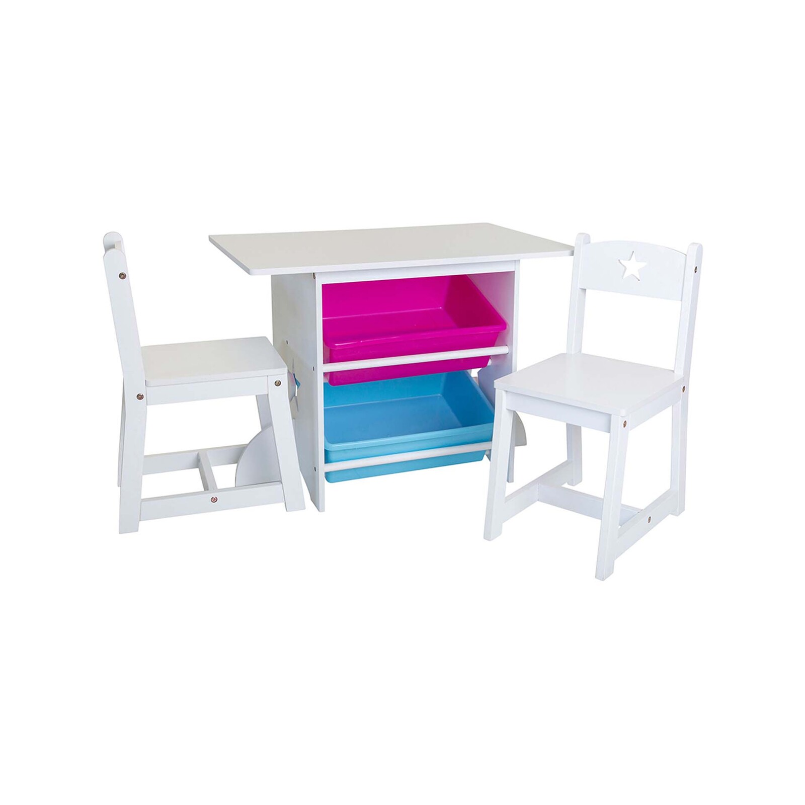 Mia Kids Table and Chair Set with Large Storage Bins Bunnings Australia
