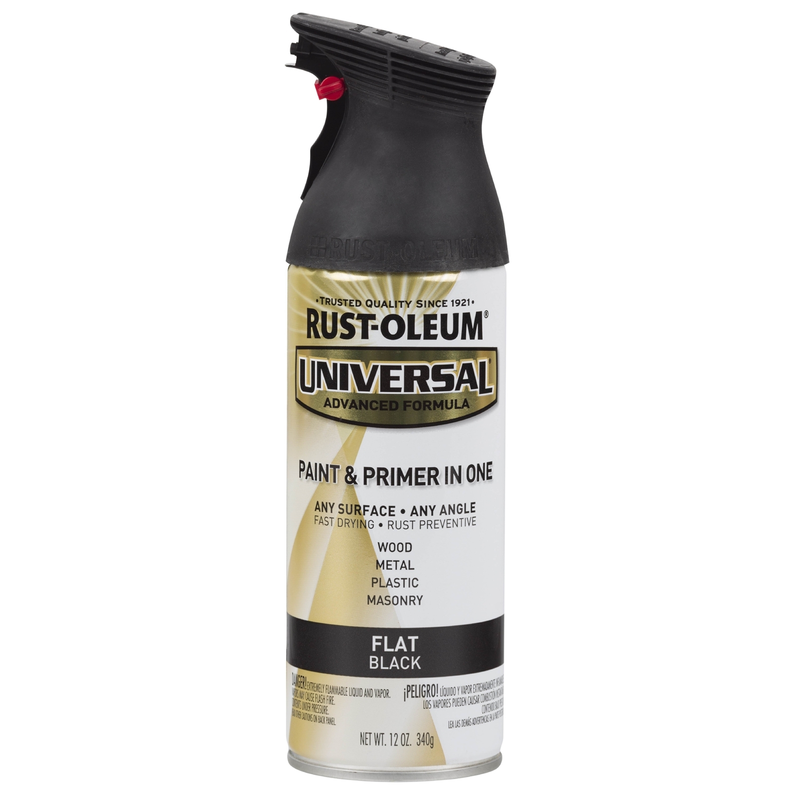 Rust-Oleum 340g Black Flat Universal Spray Paint And Primer - Bunnings ...