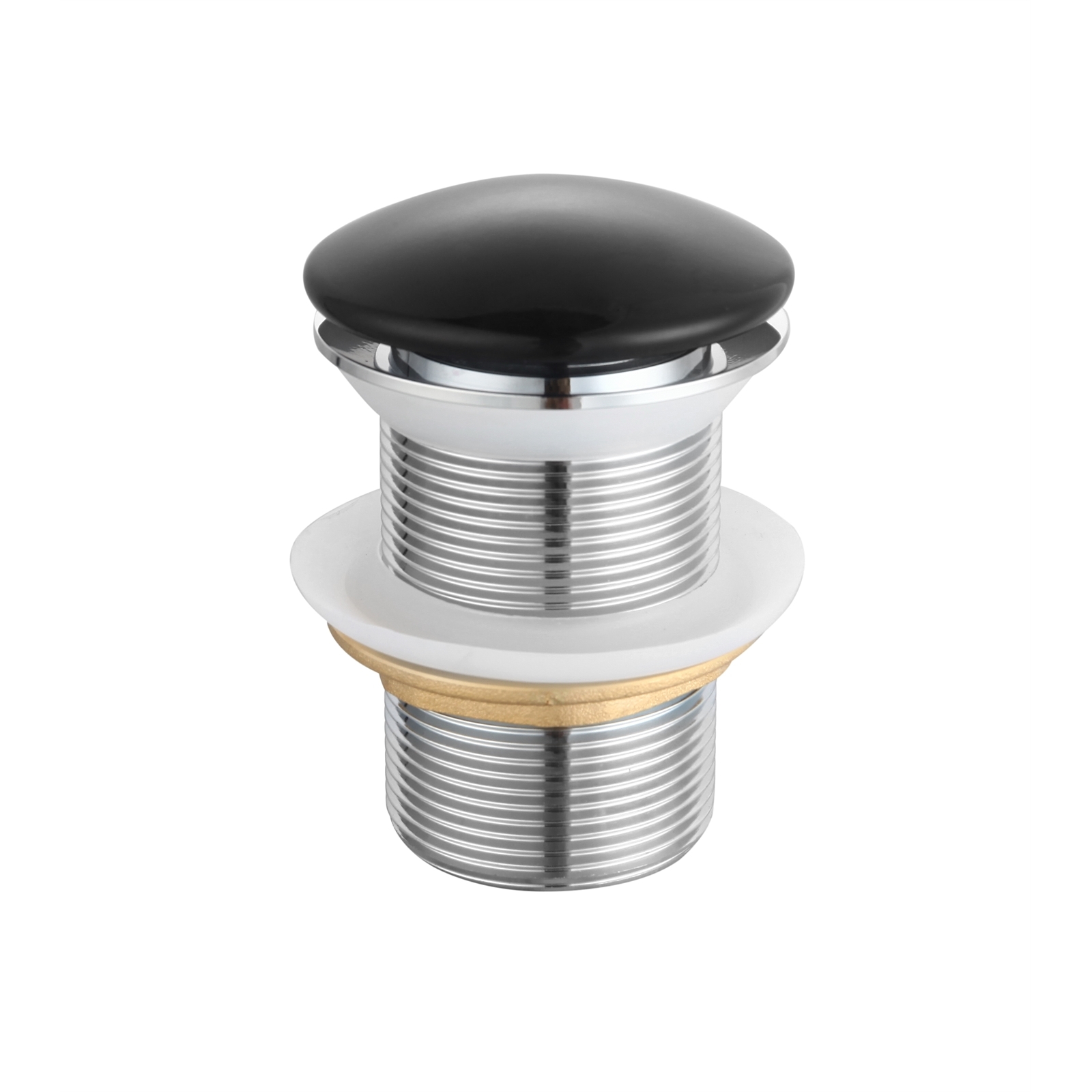 Mondella 40mm Gloss Black Non Overflow Basin Popup Waste Bunnings