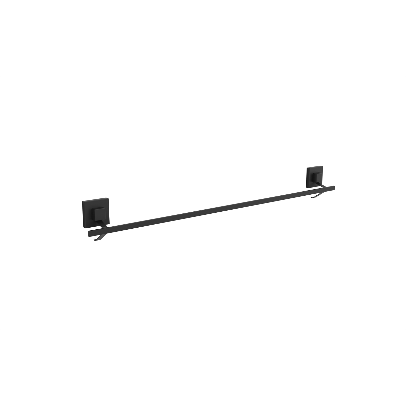 FusionLoc 80cm 26kg Matte Black Suction Single Towel Rail Bunnings