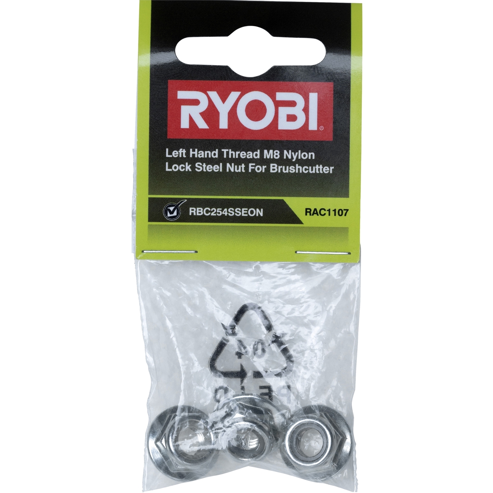Ryobi 3 Piece M8 Nylon Locking Nut Bunnings Australia