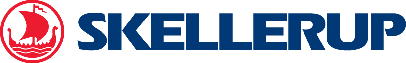 Skellerup logo in black and red