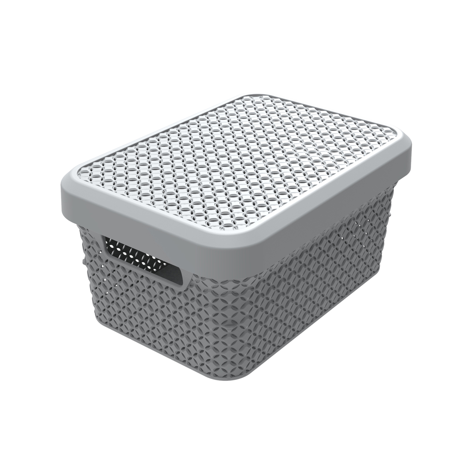 Ezy Storage Mode 5.1L Grey Lidded Basket Bunnings Australia