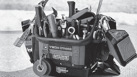 Tool bag with many tools