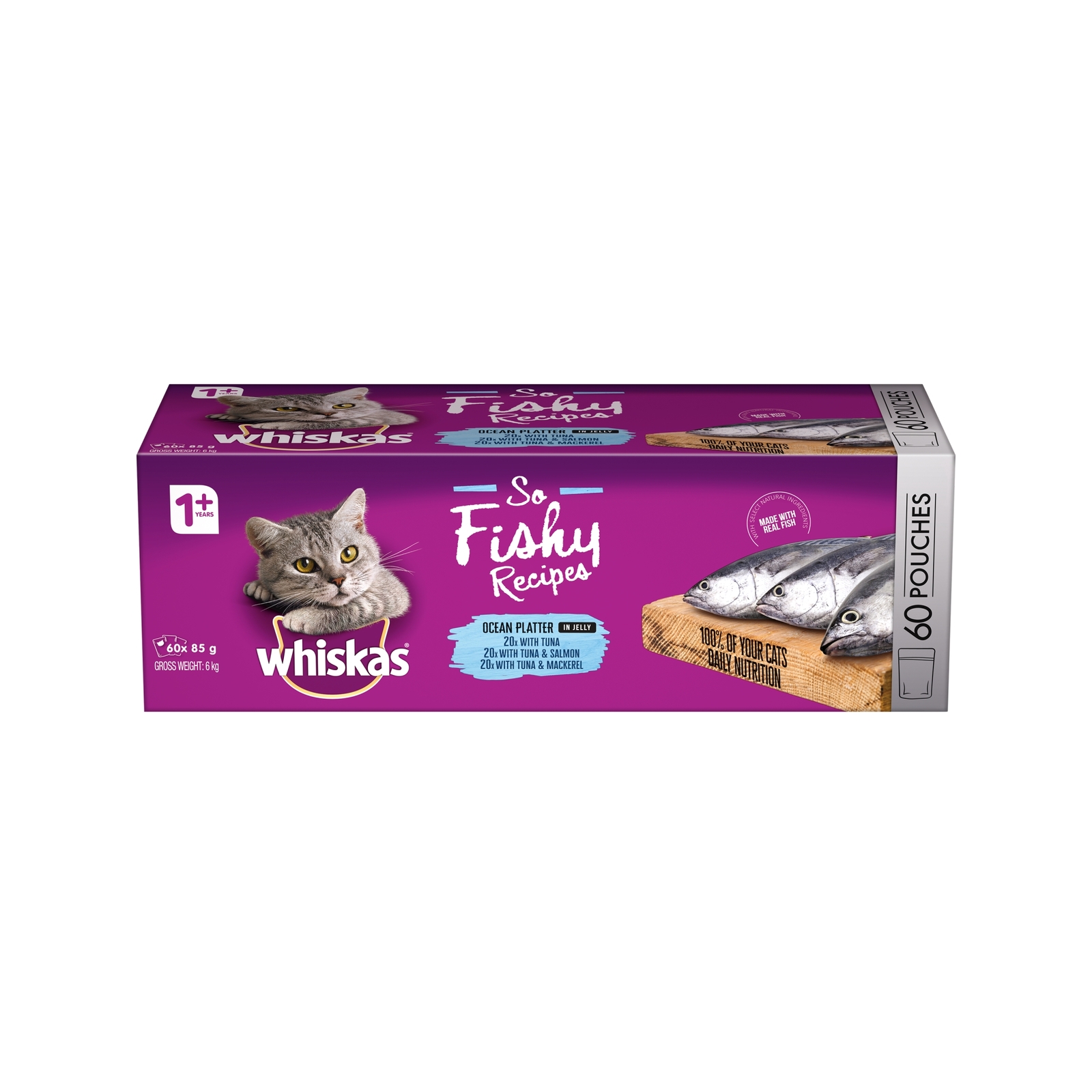 Whiskas 85g Ocean Platter Wet Cat Food 60 Pouches Bunnings Australia