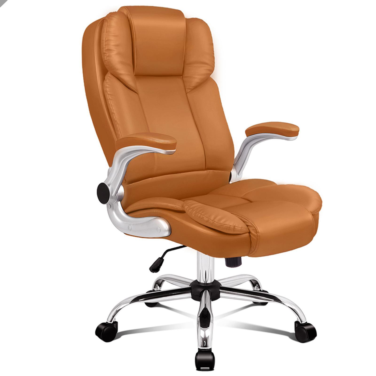 ALFORDSON Office Chair Executive Leather Seat Brown Bunnings Australia