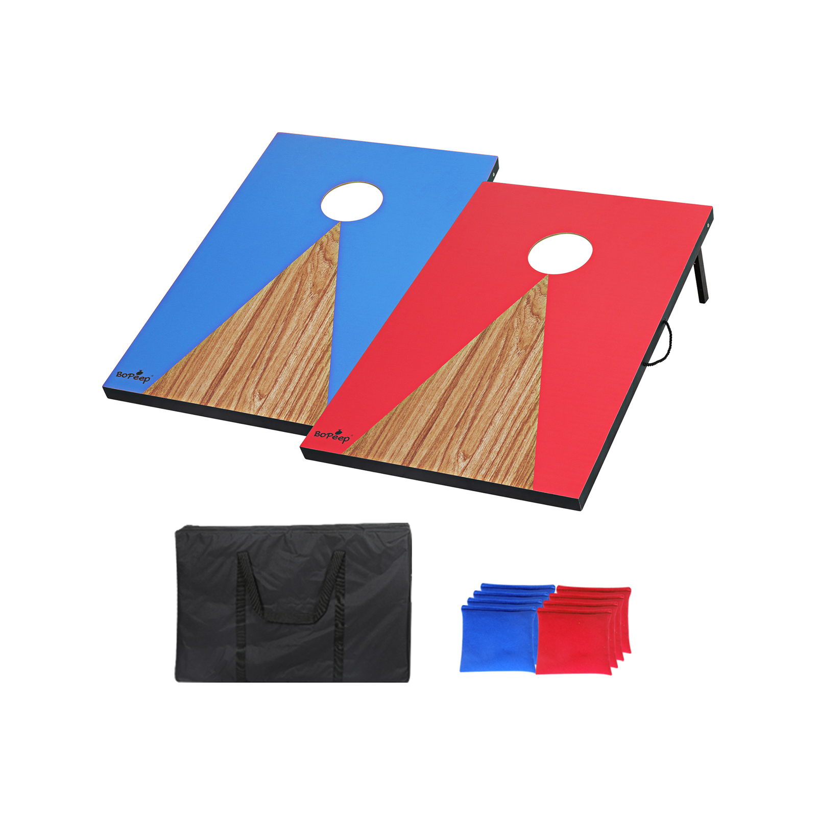 BoPeep 2PCS Kids Bean Bag Toss Cornhole Game Set Children Wooden