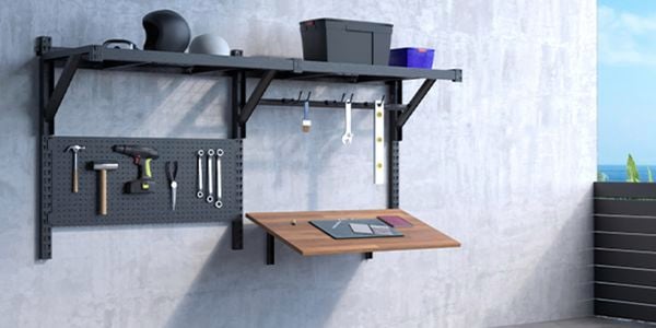 storage rack with wall rack