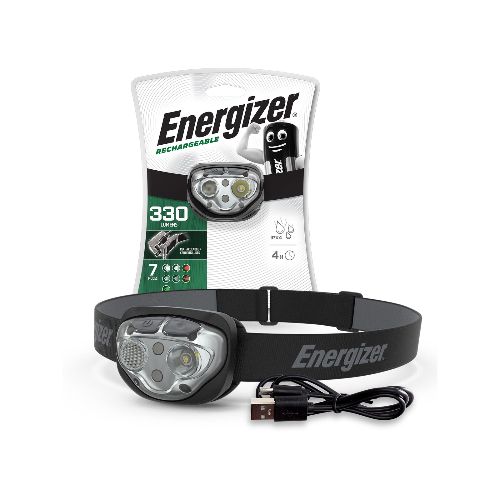 Energizer Vision Ultra HD 330lm Rechargeable Headlight Bunnings Australia