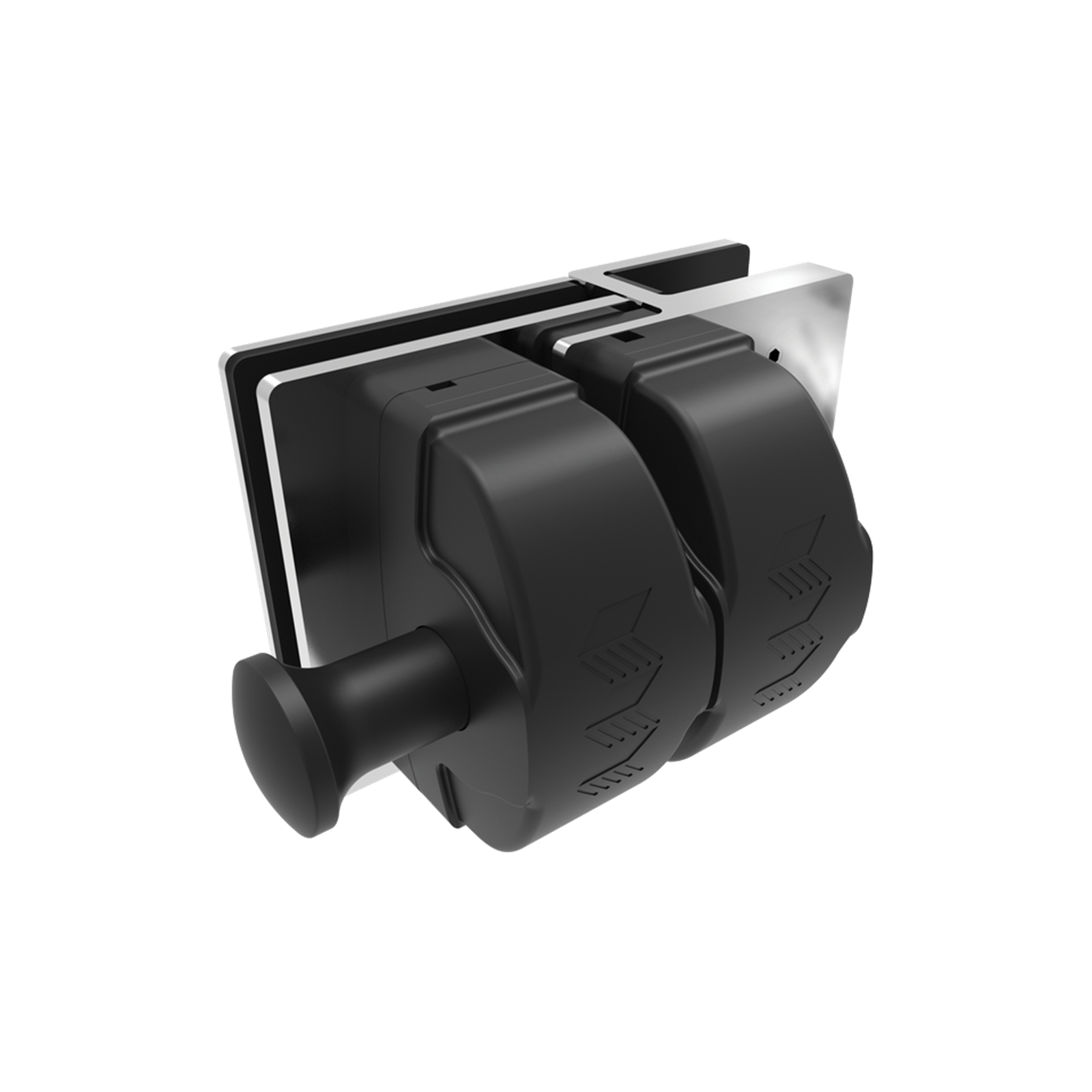 Architects Choice 65 x 75 x 130mm Glass To Glass Poly Gate Latch