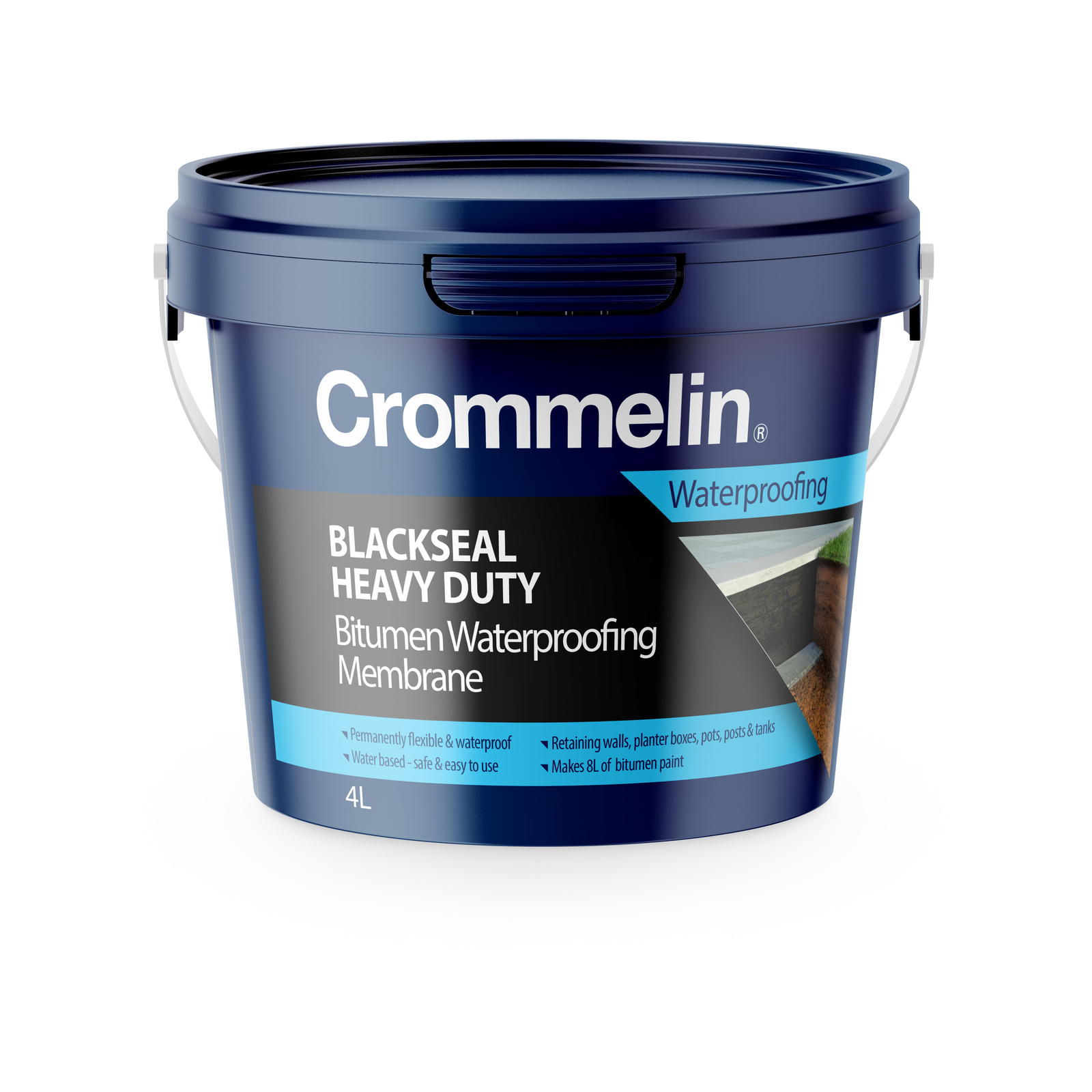 Crommelin 4L Blackseal Heavy Duty Bitumen Waterproofing Membrane