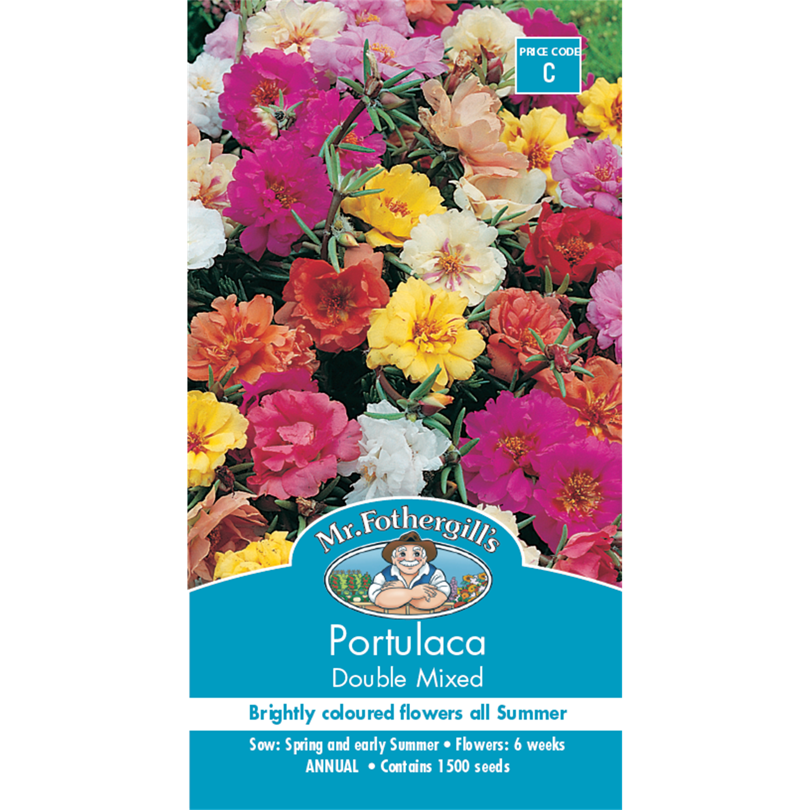 Mr Fothergill's Double Portulaca Flower Seeds Bunnings Australia