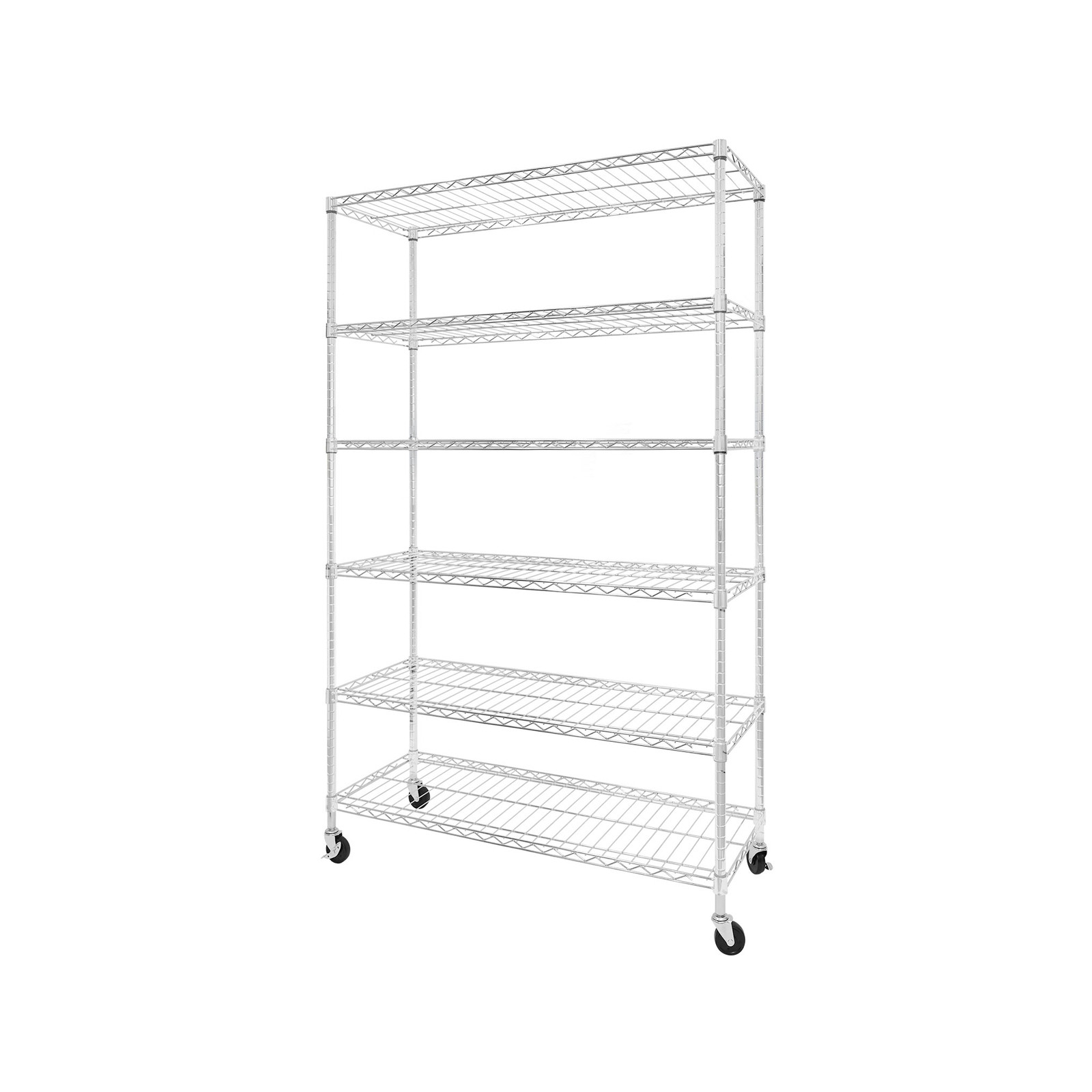 Pinnacle 1930 x 1220 x 460mm Chrome 6 Tier Adjustable Shelving Unit