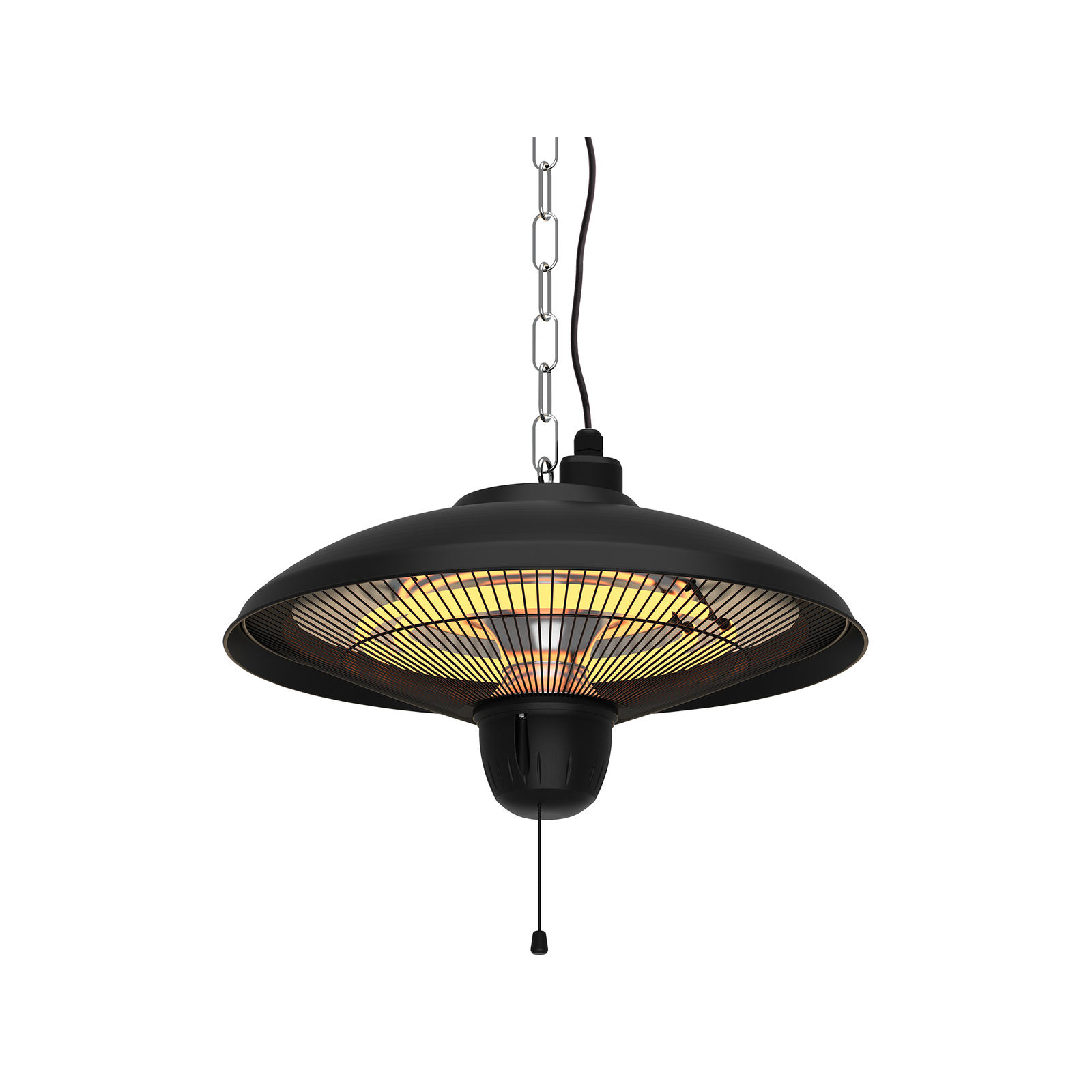 Arlec 1500W Black Hanging 360° Instant Infrared Heater - Bunnings Australia