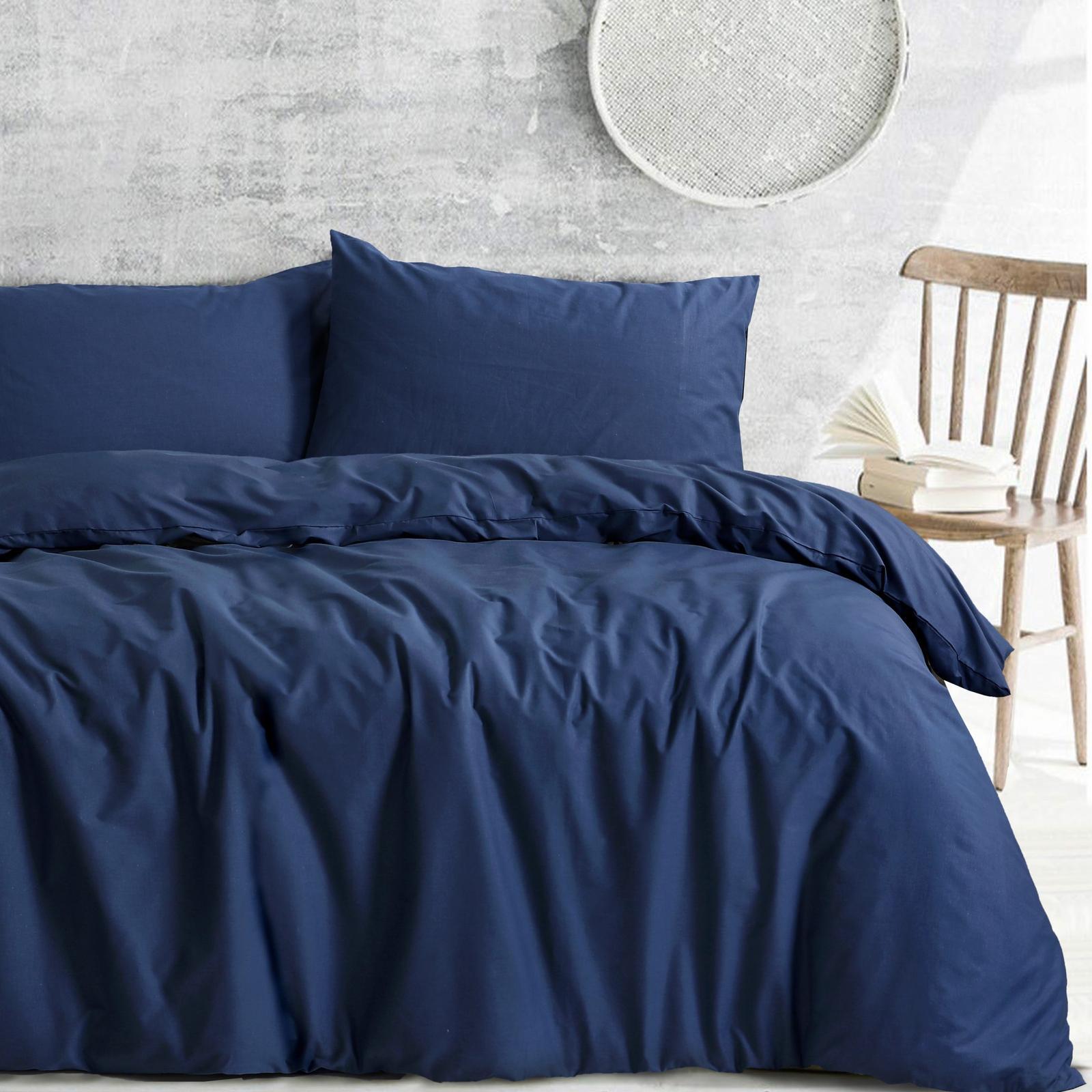 Amsons Deep Blue Queen Quilt Cover Set - Bunnings Australia